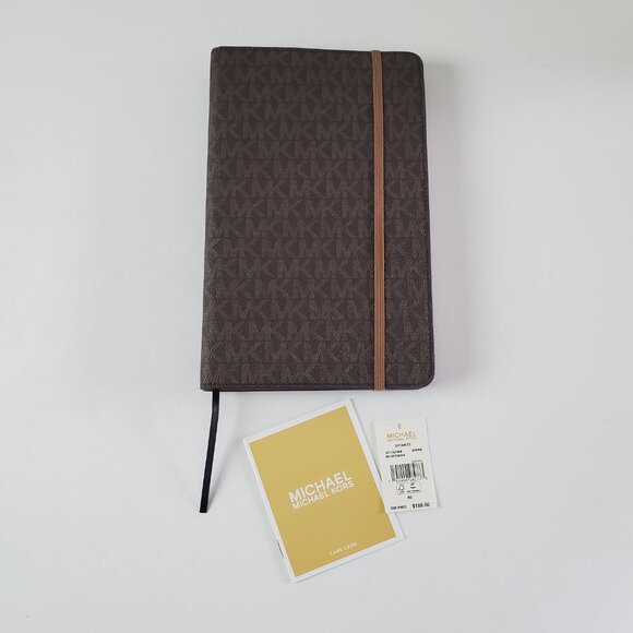 ❌️Michael Kors Brown MK Logo Medium Women Ladies Girls Lined Notebook - Picture 11 of 11